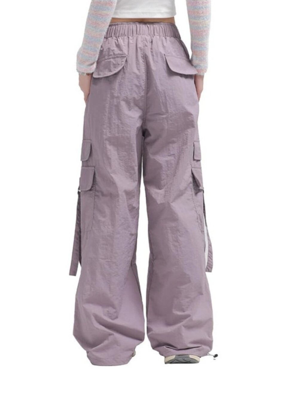 NEW! Bakyarder Women's Dance Cargo Baggy  Drawstring Hip Pop Pants Size M